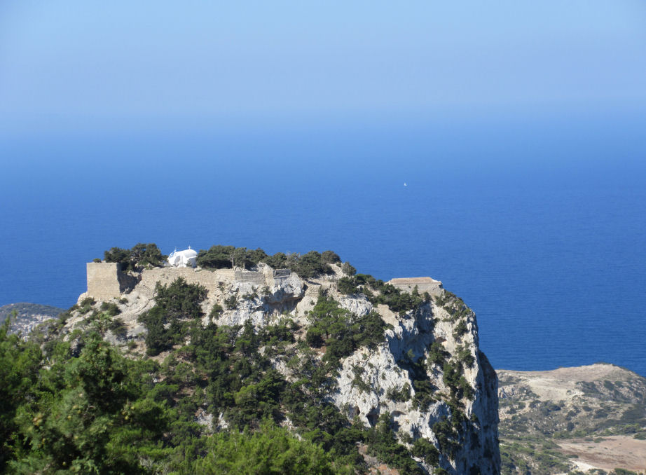 Monolithos Castle seen from a distance